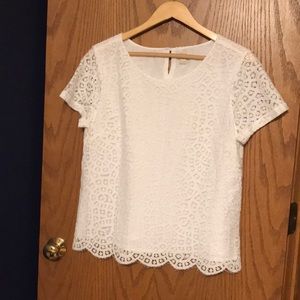 J. Crew Eyelet Top